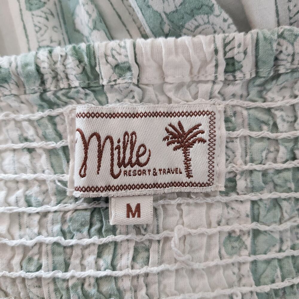 Mille Resort & Travel Mint Green & Cream Tiered Maxi 'Olympia' Dress Size M - Picture 10 of 13